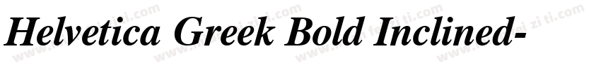 Helvetica Greek Bold Inclined字体转换